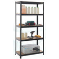 Boltless 180cm High 5 Tier Heavy Duty Steel Shelving Unit – 875kg Load, Black
