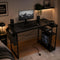 L-Shaped Gaming Desk with Built-In Charging & PC Shelf
