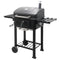 XL BBQ Smoker Grill Folding Tables, Thermometer, Adjustable Charcoal Pan With Chimney