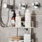 2 Tier White Hanging Shower Caddy With Additional Soap Holder