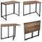 Foldable Computer Desk Wooden Folding Work Table Laptop Office PC Space Saving