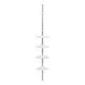 Telescopic Showe pole with trays – white & chrome