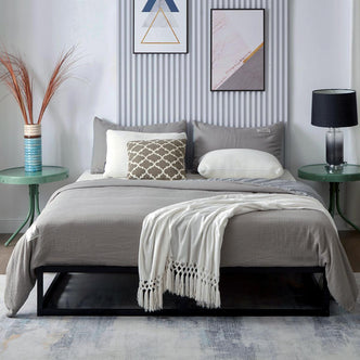 Metal Platform Bed Frame with Underbed Storage