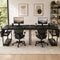 L-Shaped Gaming Desk with Built-In Charging & PC Shelf