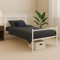 Single Metal Bed Frame Extra Strong Stylish Modern Bedroom Storage Sturdy Design