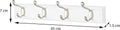 White Wooden Coat Rack – 4 Double Hooks, Wall or Door Mountable