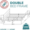 Metal Bed Frame Modern Design Single, Double, King, Extra Strong Black Finish Sturdy & Durable