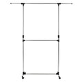 Double Clothes Rail with Adjustable Height & Extendable Top Rail