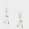 Telescopic shower pole with trays – white
