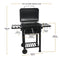 XL BBQ Smoker Grill Folding Tables, Thermometer, Adjustable Charcoal Pan With Chimney