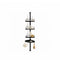 Telescopic shower pole with trays – Black