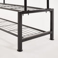 Super Heavy Duty Double Hanging Clothes Rail with Shelves & Shoe Storage – Black Metal, 6 Shelves