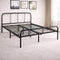 Bed Frame Metal Rounded Headboard Easy Assembly Under Storage Single Double King