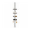 Telescopic shower pole with trays – Black