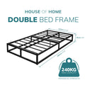 Metal Platform Bed Frame with Underbed Storage