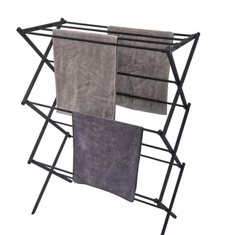 Foldable Clothes Airer – Compact Indoor Laundry Drying Rack, Silver