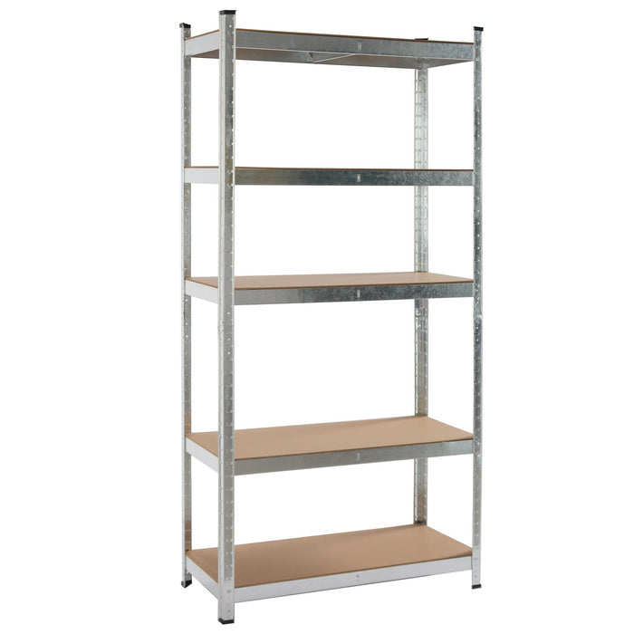 Boltless 5 Tier Shelving Racking Heavy Duty Steel Shelf Unit Shed Garage Home Galvanised