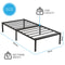 Bed Single Double King Metal Platform Bedroom Frame Easy Build With Anti Slip
