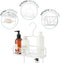 2 Tier White Hanging Shower Caddy With Additional Soap Holder