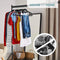Heavy Duty Clothes Rail – Strong Black Garment Rack with Locking Wheels