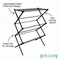Foldable Clothes Airer – Compact Indoor Laundry Drying Rack, Silver