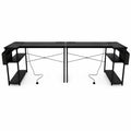 L-Shaped Gaming Desk with Built-In Charging & PC Shelf