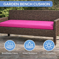 2 Seater Bench Cushions Outdoor Seat Pad – Water & UV Resistant, Removable Cover 108cm