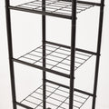 Super Heavy Duty Double Hanging Clothes Rail with Shelves & Shoe Storage – Black Metal, 6 Shelves