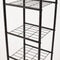 Super Heavy Duty Double Hanging Clothes Rail with Shelves & Shoe Storage – Black Metal, 6 Shelves