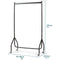 Heavy Duty Clothes Rail – Strong Black Garment Rack with Locking Wheels