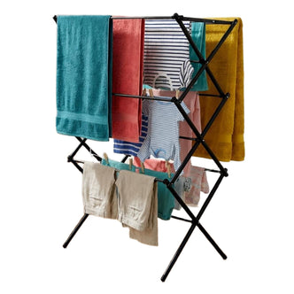 Foldable Clothes Airer – Compact Indoor Laundry Drying Rack, Silver