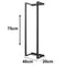 Wall Mounted Double Bar Towel Holder Rack Black Stainless Steel – 75x40x20cm