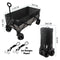 220L Foldable Utility Trolley – Heavy Duty Cart with Carry Bag, Liner & Bungee Ropes