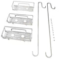 Extra Large Aluminium Hanging Shower Caddy – Rust-Proof 3 Tier Bathroom Organiser