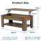 Coffee table Rustic Oak with opening table top