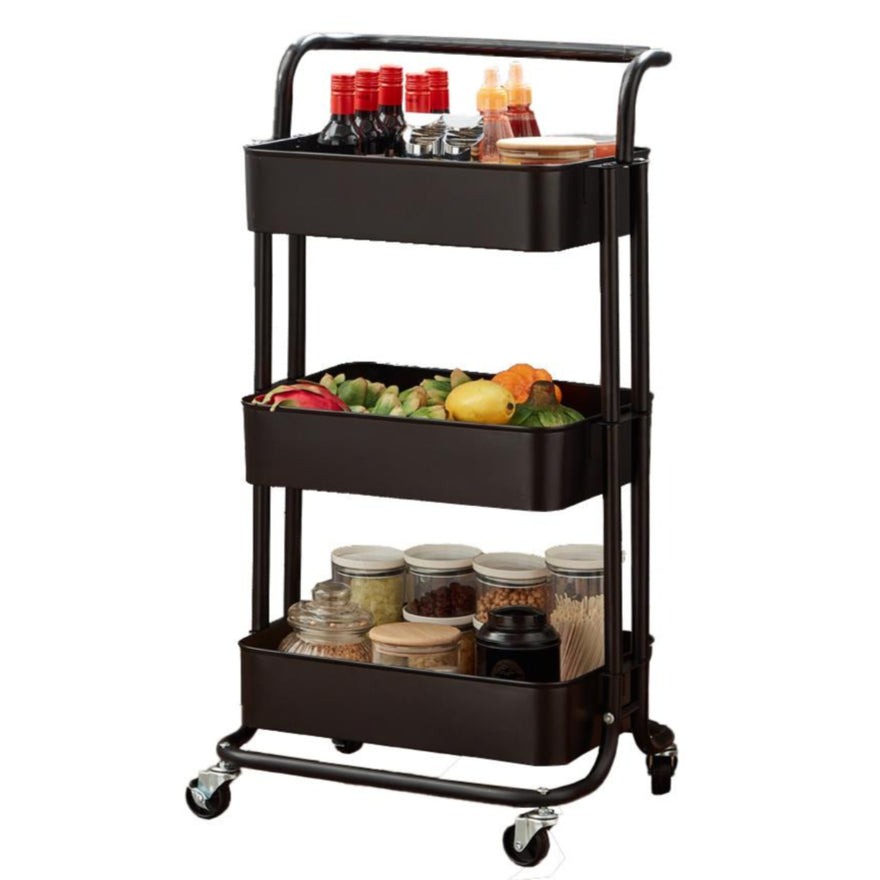 3‑Tier Storage Trolley on Wheels – Versatile Organiser for Kitchen, Bathroom, Office or Bedroom