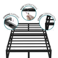 Metal Platform Bed Frame with Underbed Storage