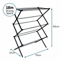 Foldable Clothes Airer – Compact Indoor Laundry Drying Rack, Silver