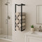Wall Mounted Double Bar Towel Holder Black Stainless Steel – 70x20x15cm