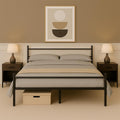 Metal Bed Frame Modern Design Single, Double, King, Extra Strong Black Finish Sturdy & Durable