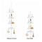 Telescopic shower pole with trays – white