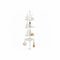 Telescopic shower pole with trays – white