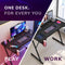 Gaming Desk Carbon Fibre Style Cup & Headphone Holder