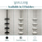 Telescopic shower pole with trays – white