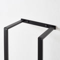 Wall Mounted Double Bar Towel Holder Rack Black Stainless Steel – 75x40x20cm