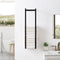 Wall Mounted Double Bar Towel Holder Rack Black Stainless Steel – 75x40x20cm