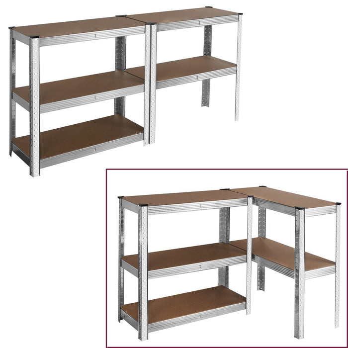 Boltless 5 Tier Shelving Racking Heavy Duty Steel Shelf Unit Shed Garage Home Galvanised