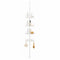 Telescopic shower pole with trays – white