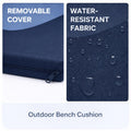 2 Seater Bench Cushions Outdoor Seat Pad – Water & UV Resistant, Removable Cover 108cm