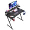 Gaming Desk with Monitor Stand Carbon Fibre Top Black